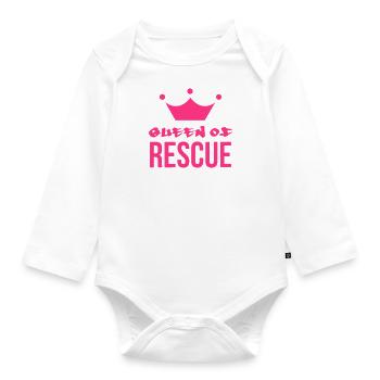 Erste Hilfe / Retter / Retterin / Arzt - Baby Bio-Langarm-Body - Weiß - Vorne