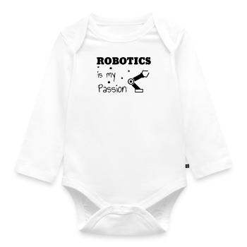 Robotics Robot Robotik Robotique Roboter - Organic Longsleeve Baby Bodysuit - white - Front