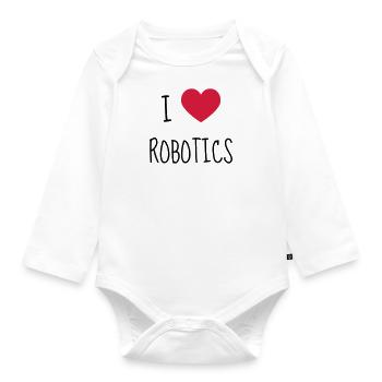 Robotics Robot Robotik Robotique Roboter - Organic Longsleeve Baby Bodysuit - white - Front