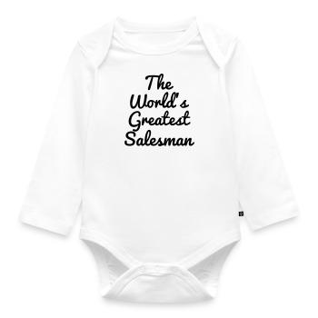 Sales Man Commercial Vertreter Verkäufer Seller - Organic Longsleeve Baby Bodysuit - white - Front