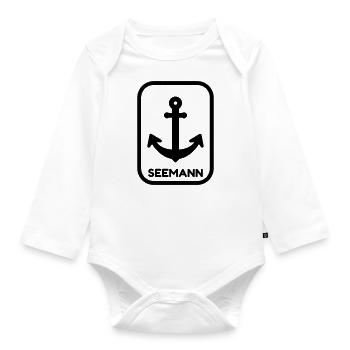 Sailor / Seaman / Seemann / Marin / Marine - Organic Longsleeve Baby Bodysuit - white - Front