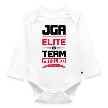 jga elite team - Baby Bio-Langarm-Body - Weiß - Vorne