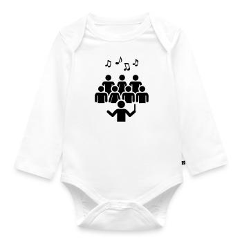 Choir - Organic Longsleeve Baby Bodysuit - white - Front