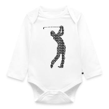 Golfeur golf golf sport - Body Bébé bio manches longues - blanc - Devant