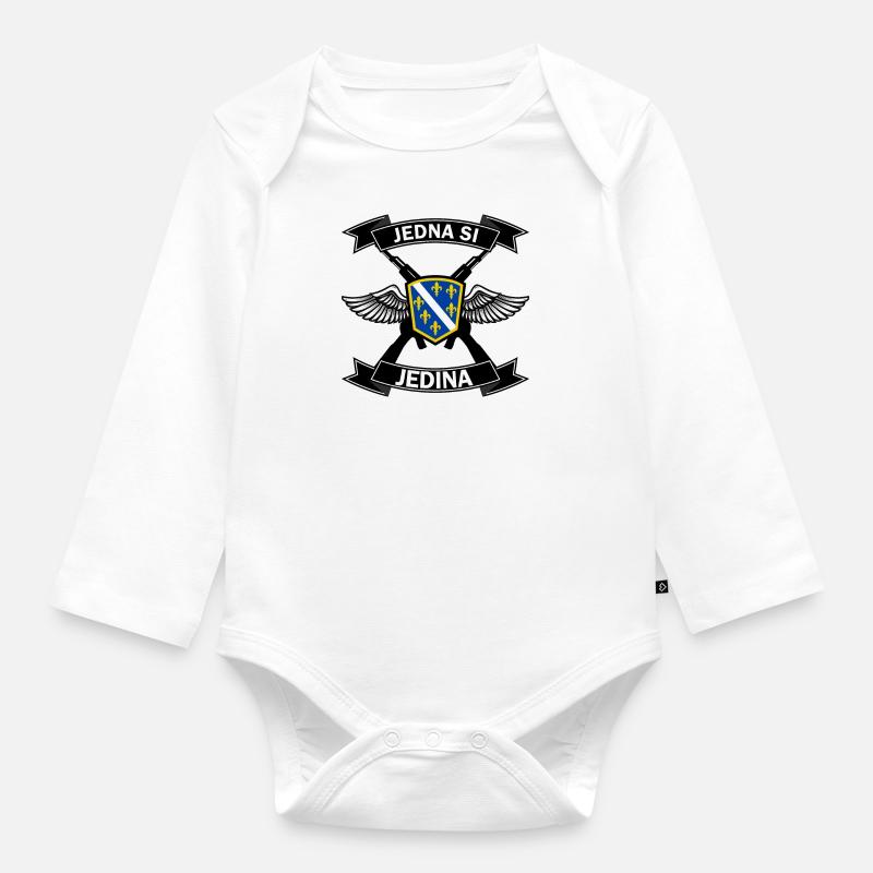 jedna jedina - Body Bébé bio manches longues - blanc