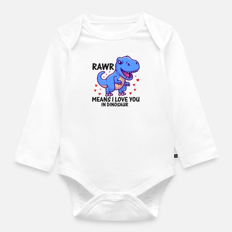 La Saint-Valentin - Body Bébé bio manches longues - blanc