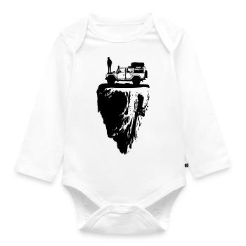 Abenteuer 2 - Baby Bio-Langarm-Body - Weiß - Vorne