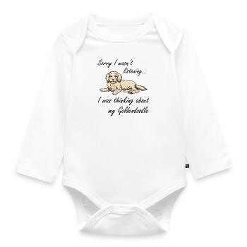 Goldendoodle Ironischer Spruch Welpe Hundehalter - Baby Bio-Langarm-Body - Weiß - Vorne