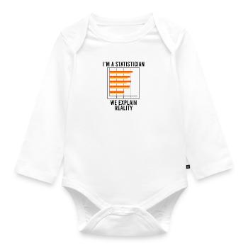 Analyste de science des données statistiques drôle - Body Bébé bio manches longues - blanc - Devant