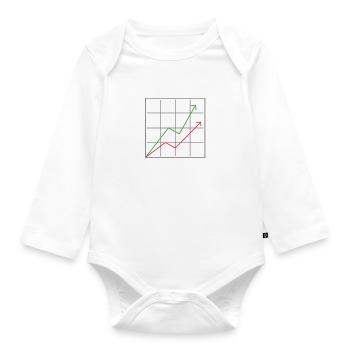 Analyste de statistiques Gestionnaire de données - Body Bébé bio manches longues - blanc - Devant