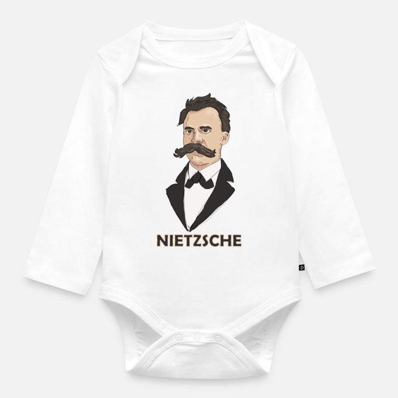 Nietzsche - Baby Bio-Langarm-Body - Weiß