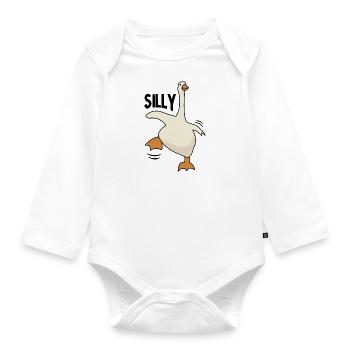 Dumme Gans - Baby Bio-Langarm-Body - Weiß - Vorne