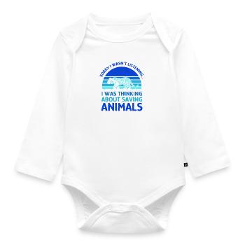 Thinking About Animals Tiger Sahara Desert Animal - Organic Longsleeve Baby Bodysuit - white - Front