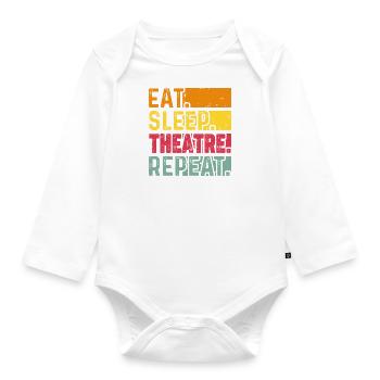 Broadway Theatre - Organic Longsleeve Baby Bodysuit - white - Front