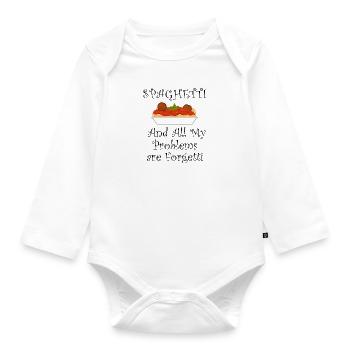 Les problèmes sont oubliés Chef cuisinier italien - Body Bébé bio manches longues - blanc - Devant
