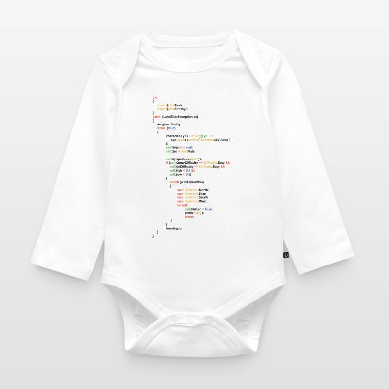 Coder Coding Software Developer Programmer Nerd Ge Baby Bio-Langarm-Body