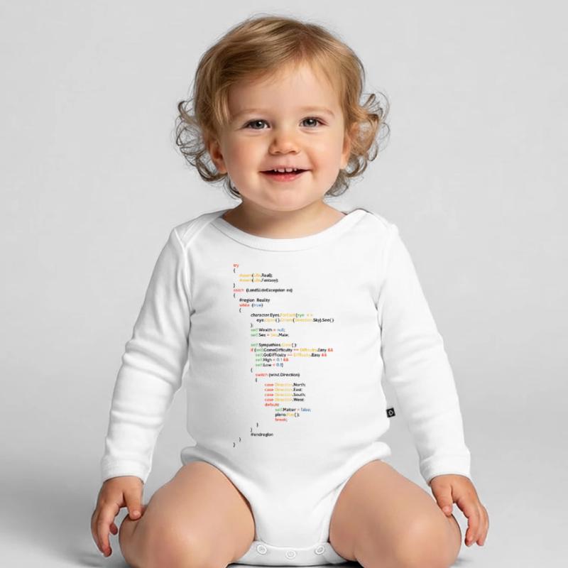 Coder Coding Software Developer Programmer Nerd Ge Baby Bio-Langarm-Body