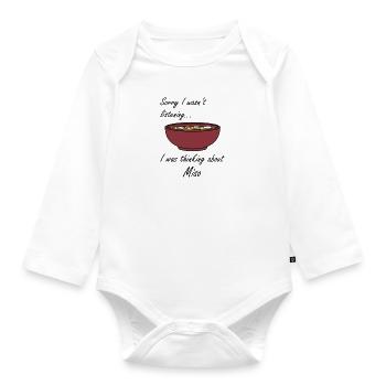 Thinking About Miso Soup Ramen Chef - Organic Longsleeve Baby Bodysuit - white - Front
