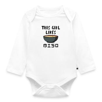 Japanese Food Chef Ramen Noodles Miso Soup - Organic Longsleeve Baby Bodysuit - white - Front