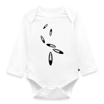 Surfboard icon icon - Organic Longsleeve Baby Bodysuit - white - Front