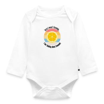 Denken Sie an Limonadenfrüchte, Zitrusfrüchte - Baby Bio-Langarm-Body - Weiß - Vorne