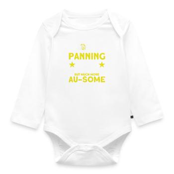 Gold Panner Gold Miner Gold Digger Gift - Organic Longsleeve Baby Bodysuit - white - Front