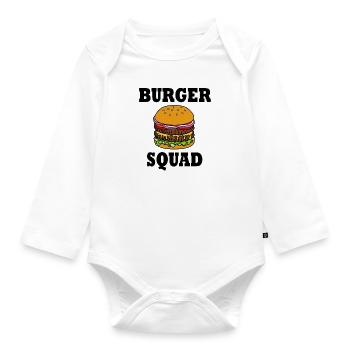 Hamburger Squad mange de délicieux hamburgers - Body Bébé bio manches longues - blanc - Devant