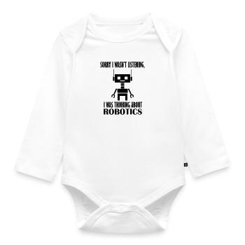 Über Roboter nachdenken Robotic Engineer - Baby Bio-Langarm-Body - Weiß - Vorne