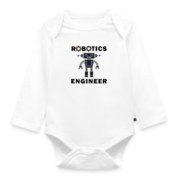 Hobby Robotics Ingénierie - Body Bébé bio manches longues - blanc - Devant
