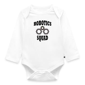 Citation ironique de Robot Squad Ingénieur - Body Bébé bio manches longues - blanc - Devant
