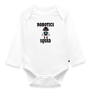 Robotics Squad Mechaniker Ingenieur Roboter - Baby Bio-Langarm-Body - Weiß - Vorne