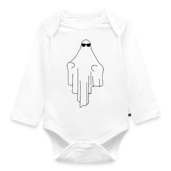 Cooler GHOST - Baby Bio-Langarm-Body - Weiß - Vorne