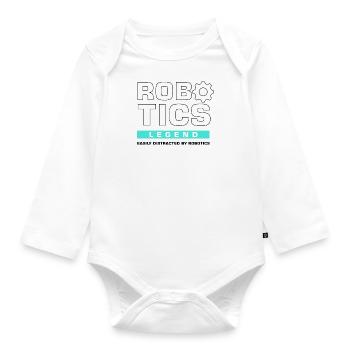 Robotics Legend Engineering Robot Engineer - Organic Longsleeve Baby Bodysuit - white - Front