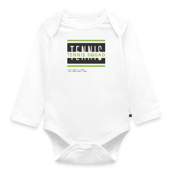 Tennis Squad Ironic Tennis Player Ball Sports - Organic Longsleeve Baby Bodysuit - white - Front