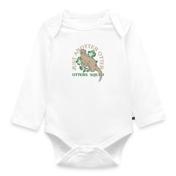 Anotter Otter Forest Animal Wildlife Nature Otter - Organic Longsleeve Baby Bodysuit - white - Front
