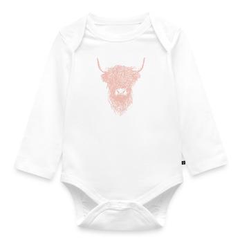 Scottish Highland Highland Cattle Highland - Organic Longsleeve Baby Bodysuit - white - Front