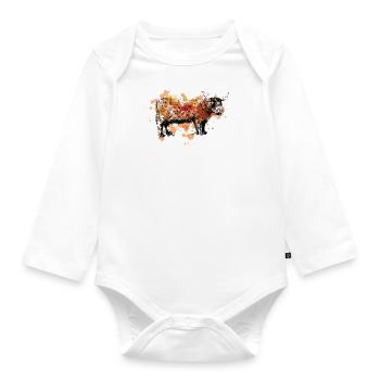 Scottish Highland Highland Cattle Highland - Organic Longsleeve Baby Bodysuit - white - Front