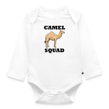 Camel Squad Team Wildlife Animal Nature Desert - Organic Longsleeve Baby Bodysuit - white - Front