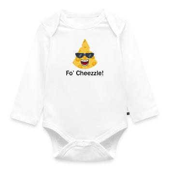 Cheezle Funny Saying Food Cheese Dating - Body Bébé bio manches longues - blanc - Devant