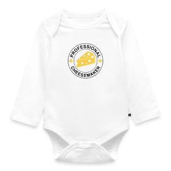 Cheese Dairy Professional Cheesemaker - Organic Longsleeve Baby Bodysuit - white - Front