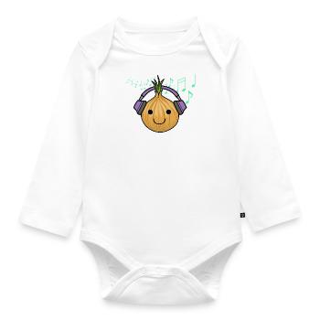 Hobby Chef Onion Squad Food Chef Onion Lover - Organic Longsleeve Baby Bodysuit - white - Front