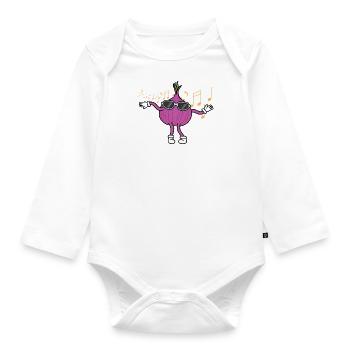 Casque de musicien Onion Dancing Music Notes - Body Bébé bio manches longues - blanc - Devant