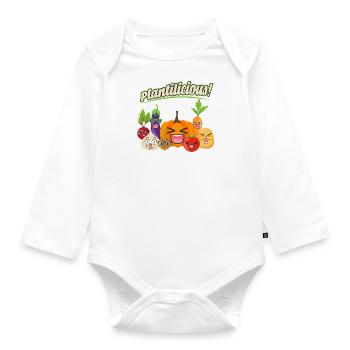 Citation ironique sur les légumes Plantilicious - Body Bébé bio manches longues - blanc - Devant
