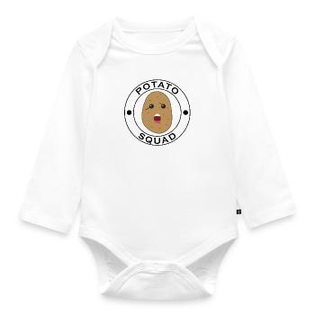 Potato Squad Healthy Cooking Hobby Chef - Organic Longsleeve Baby Bodysuit - white - Front