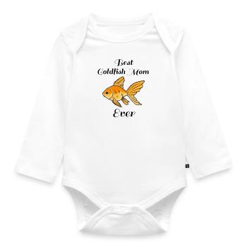 Goldfish Mom Aquaristics Hobbyfisch - Baby Bio-Langarm-Body - Weiß - Vorne