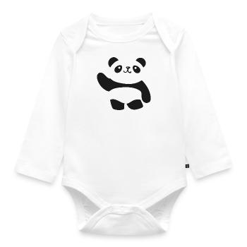 Panda, ours de l'Outback d'Australie, Funny Panda - Body Bébé bio manches longues - blanc - Devant