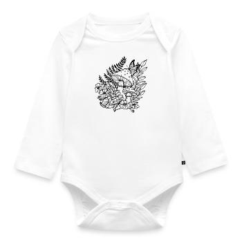 MUSHROOM FOREST - Organic Longsleeve Baby Bodysuit - white - Front