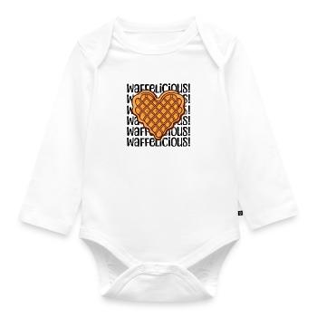 Waffle-Licious Gourmet Hobby Chef - Organic Longsleeve Baby Bodysuit - white - Front