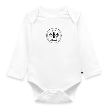 Retro San Clemente California Beach Surfing Fan - Baby Bio-Langarm-Body - Weiß - Vorne