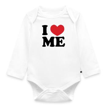I Love me - Baby Bio-Langarm-Body - Weiß - Vorne